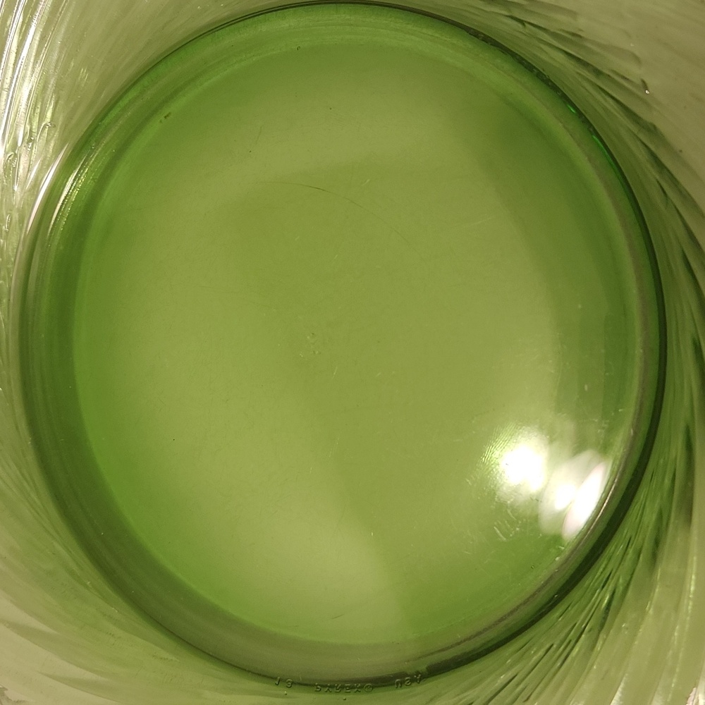 Pyrex Festiva Spring Green Swirl Glass Dinner Plates Set of 4 Vintage - Picture 4 of 5